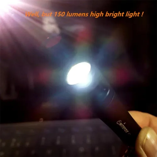 Miniatura 4 de K1 Mini llavero AAA linterna de alto brillo 150 lúmenes pequeño bolsillo linterna pluma luz portátil compacta EDC luz para caminar todos los días