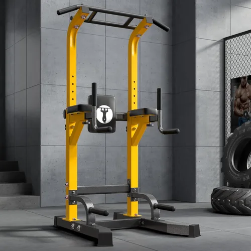 Miniatura 7 de SogesHome Power Tower Pull Up Bar Dip Stand, 10 Adjustable Height Free Standing Assistive Trainer Dip Station, Multi-Function Strength Training