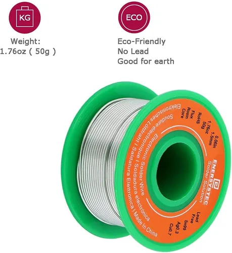 Miniatura 2 de Alambre de soldadura electrónico de 0.059 in de diámetro de núcleo de flujo de colofonia sin plomo 0,06 pulgadas calibre de alambre de soldadura