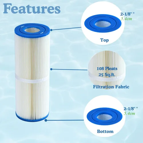 Miniatura 3 de Malaka Cartucho de filtro de spa FD2001 compatible con PRB25-IN C-4326 FC-2375, filtro de repuesto para bañera de hidromasaje, paquete de 2