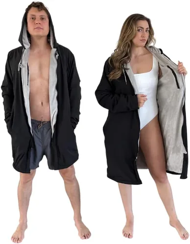 Miniatura 18 de MACAR Parka de natación impermeable con forro polar, ideal para actividades junto a la piscina y al aire libre