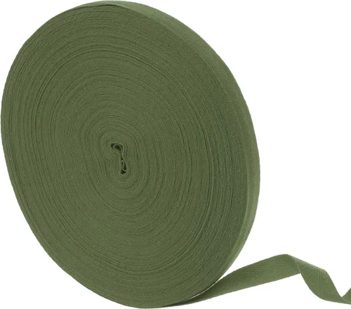 Miniatura 30 de uxcell Cinta de sarga de algodón de 50 yardas, cinta de espiga de 3/8 pulgadas para coser ropa, manualidades (azul)