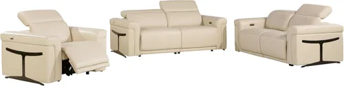 Miniatura 27 de Blackjack Furniture Mario - Sofá biplaza reclinable de cuero italiano de grano superior con reposacabezas y asientos ajustables, cargadores USB
