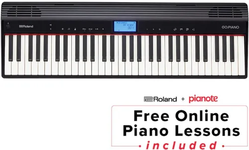 Miniatura 2 de Roland GO:PIANO Teclado de piano digital portátil de 61 teclas con altavoces Bluetooth integrados y enseñanza electrónica (GO-61P)