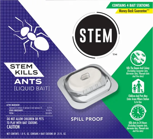 Miniatura 10 de STEM - Cebos líquidos para hormigas, mata a la reina y la colonia, para uso en interiores, 4 estaciones de cebo a prueba de derrames