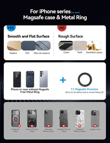 Miniatura 7 de JOYROOM Soporte de auto para iPhone, [Triplegable] MagSafe - Soporte de automóvil MagSafe para iPhone, [succión profesional + base de gel] soporte