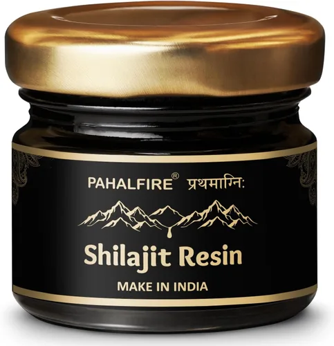 Resina pura de Shilajit del Himalaya de grado A | 85% de ácido fúlvico + 85 minerales traza | 400 mg/porción probada en laboratorio | Energía