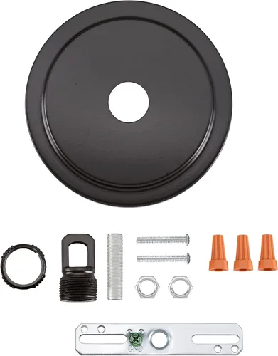 Miniatura 2 de Aspen Creative 21508-11 - Kit de lámpara de araña de transición y toldo con bucle para cuello, bronce aceitado, diámetro de 5-1/2 pulgadas, orificio