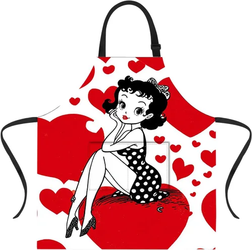 Miniatura 24 de ANNA QUEEN Delantal con 2 bolsillos impermeable para mujeres y hombres, estampado floral ajustable para cocina, hornear, barbacoa