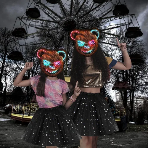Miniatura 4 de Halloween Scary Face Mask, Easter Bear/Rabbit Mask, Easter Toys, Horror Costume Parties, Cosplay Accessories Mask Máscara de oso