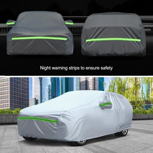 Miniatura 7 de La funda completa de 6 capas para automóvil es impermeable para todo tipo de clima, universal en todas las estaciones, prevención de nieve, Tira