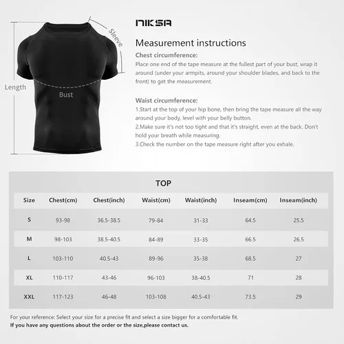 Miniatura 5 de Niksa Camisetas de compresión para hombre, paquete de 5, camisetas de compresión atlética de manga corta para entrenamiento fresco y seco