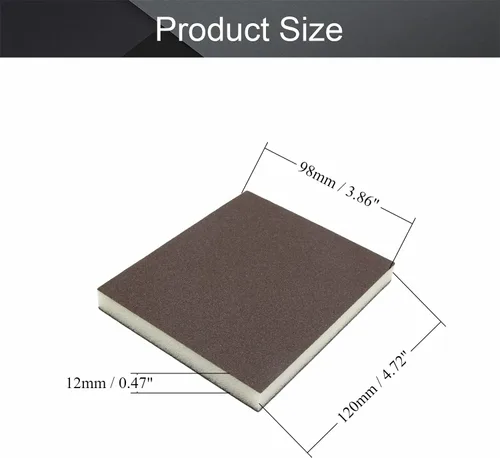 Miniatura 2 de Utoolmart 12 bloques de lijado de esponja de lijado, grano 180 húmedo, seco, lavable y reutilizable, esponja de papel de lija para muebles de 12