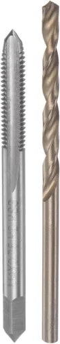 Miniatura 13 de uxcell Juego de grifos y brocas, M12 x 1.25 H2 rectos, fresadora de roscas para máquina de flauta recta, 0.413 in de acero cobalto M35 de alta