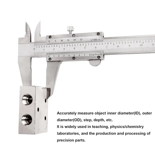 Miniatura 4 de Calibre Vernier micrómetro de 0-6 pulgadas, herramienta de medición de precisión de acero inoxidable (pulgadas/métrico), medida