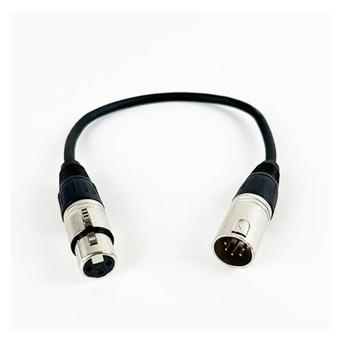 Miniatura 4 de 5Pin XLR Female/Male to 3Pin XLR Male/Female Audio Cable for Microphone Stage Light Turnaround,XLR3 to XLR5 Adapter Cable(5Pin F-3Pin M-Black,0.3m)