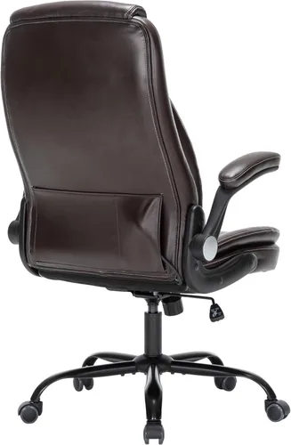Miniatura 6 de Silla de oficina ejecutiva de alta resistencia con diseño ergonómico, silla de piel sintética de 300 libras con soporte lumbar ajustable, giro