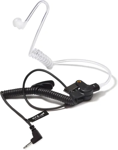 Miniatura 8 de HYS Receptor/escucha de 0.098 in solo auricular de tubo acústico de vigilancia hombro con un par de auriculares medianos (izquierdo y derecho)
