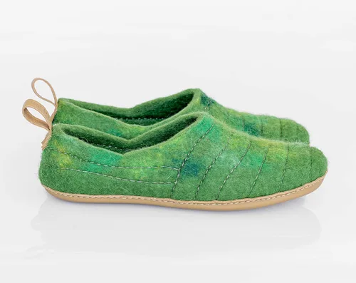 Miniatura 3 de Handcrafted Felted Wool Clogs for Women Boiled Wool House Slippers