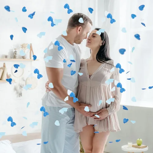 Miniatura 6 de Pistola de felicitación con globos de confeti para revelación de género, para él o ella (juego de 10) suministros de fiesta para bebé niño o niña