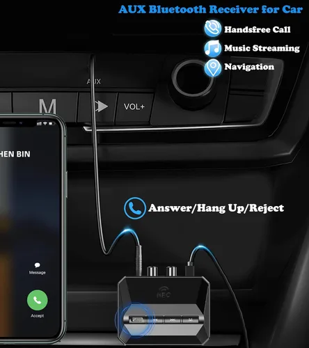 Miniatura 7 de KAIY Receptor Bluetooth para estéreo doméstico con NFC, receptores de audio inalámbricos y adaptadores con RCA y AUX de 0.138 in, adaptador