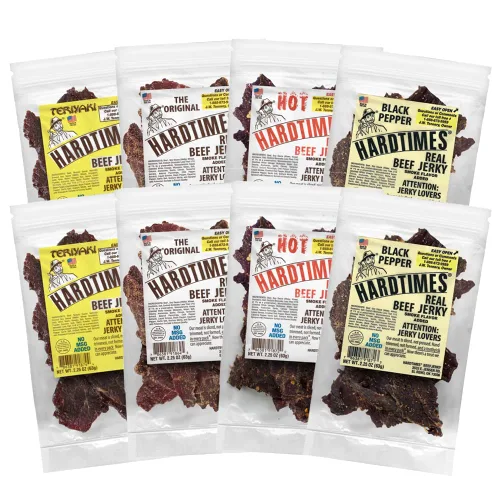 Miniatura 7 de Hardtimes Carne seca hecha a mano, sabor original, paquete de 4 bolsas de 2.25 onzas
