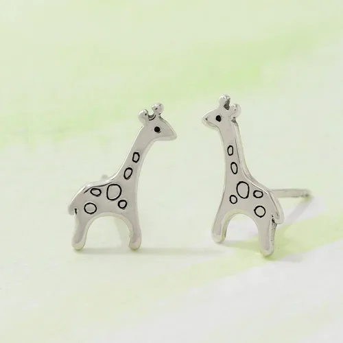 Miniatura 4 de Boma Jewelry - Pendientes de plata de ley con diseño de jirafa