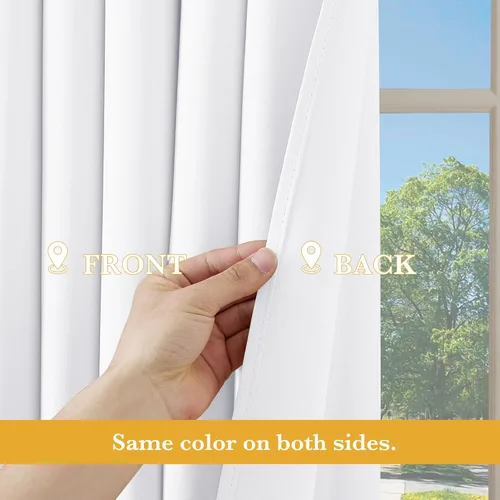 Miniatura 294 de RYB HOME - Cortinas extralargas de privacidad, para bloquear luz, de techo a suelo, para comedor, oficina, sala de estar, cine en casa, patio, 8.3