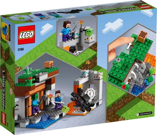 Miniatura 6 de LEGO Minecraft - Juguete de construcción de la mina abandonada, 21166 cueva zombi con limo, figuras de Steve y araña, idea de regalo para niños