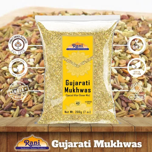 Miniatura 6 de Rani Gujarati Mukhwas (Mezcla especial para después de la cena) 7 oz (200 g) ~ Vegano Kosher Apto para gluten Sin colores De origen indio