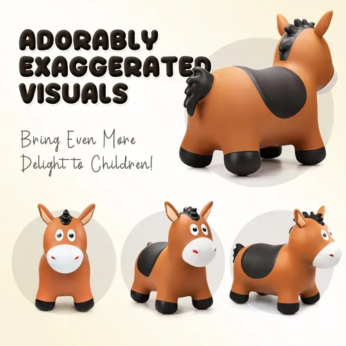 Miniatura 2 de VangeBow Caballo Saltarín para Niños de 1 a 3 años, Juguetes Inflables de Animales Saltarines para Niñas y Niños de 1, 2, 3, 4, 5 años, Juguetes