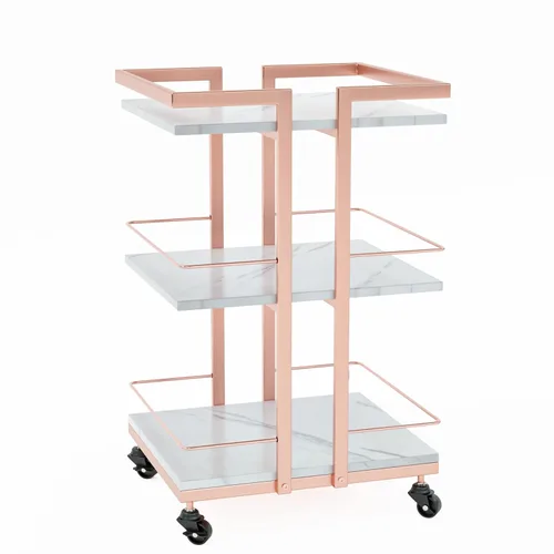 Carrito de esteticista con ruedas, carrito rodante para salón de utilidad, organizador de almacenamiento móvil para belleza, spa, cosmetología,