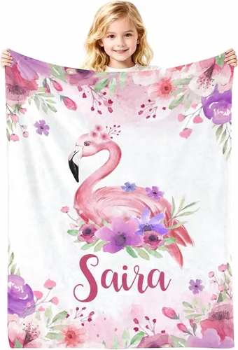 Miniatura 18 de Manta de bebé personalizada con nombre, cobijas de franela suaves y personalizadas con diseño de animales para recién nacidos, niños y niñas