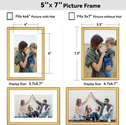 Miniatura 2 de Portarretratos para fotos de 4 x 6 pulgadas con paspartú o de 5 x 7 pulgadas sin paspartú. Se puede colgar en la pared o colocar en cualquier otro
