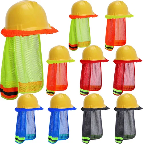 Miniatura 9 de 10 piezas de casco duro para el sol con cierres seguros, casco de construcción, sombrero, sombrero, construcción, sombrero, se adapta a cascos
