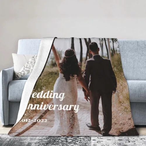 Manta personalizada con foto y texto personalizado, manta para papá con imágenes de regalo para bebés, amigos, amantes y mascotas, manta 1-2 Foto