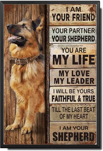 Miniatura 21 de Lygond Letrero de metal con texto en inglés "I Am Your Friend", regalo para amantes de Doberman, amantes de los perros, impresiones artísticas