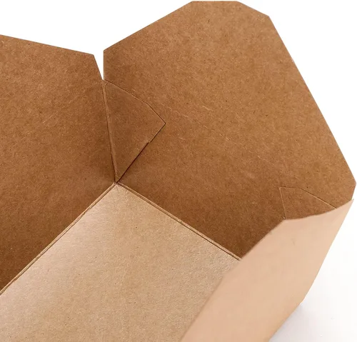 Miniatura 3 de JEUIHAU Paquete de 50 cajas de 45 onzas de papel kraft marrón para llevar, recipientes chinos para llevar, resistentes a fugas y grasa