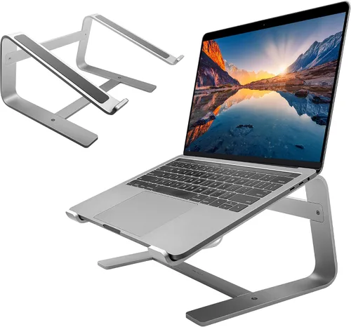 Miniatura 9 de Macally Soporte de aluminio para laptop para escritorio, funciona con todos los MacBook/Pro/Air y portátiles de entre 10 y 17.3 pulgadas, elegante