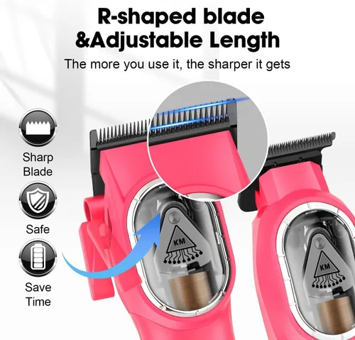 Miniatura 3 de KEMEI KM-8502 - Juego de cortapelos y recortadora de pelo profesional inalámbrica para hombres, kit de corte de pelo eléctrico de peluquería de 9000