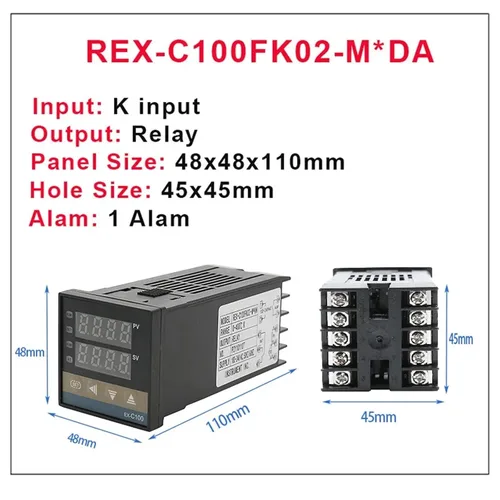 Miniatura 2 de REX- C100 Digital Intelligent Temperature Controller K/Universal Input SSR/Relay Output Thermostat 110V to 240V Work Voltage(K in Relay Out)