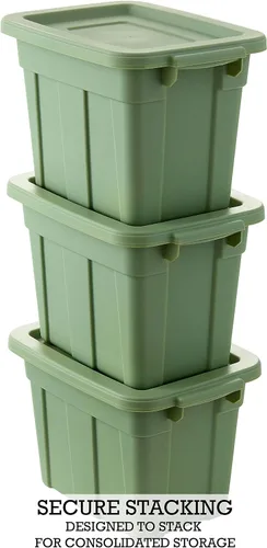 Miniatura 7 de Organize Your Home Contenedores de almacenamiento coloridos para espacios pequeños con tapas, paquete de 6, recipientes de plástico pequeños