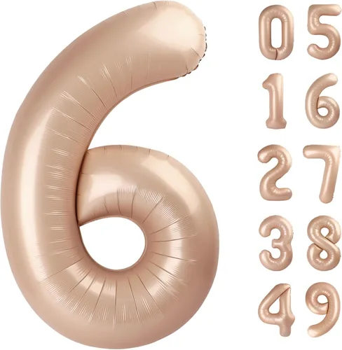 Miniatura 379 de Globo de cumpleaños número 4 dorado de 40 pulgadas, globos gigantes del número cuatro 14 24 34 40 44 2024, globos grandes de lámina de mylar para Oro