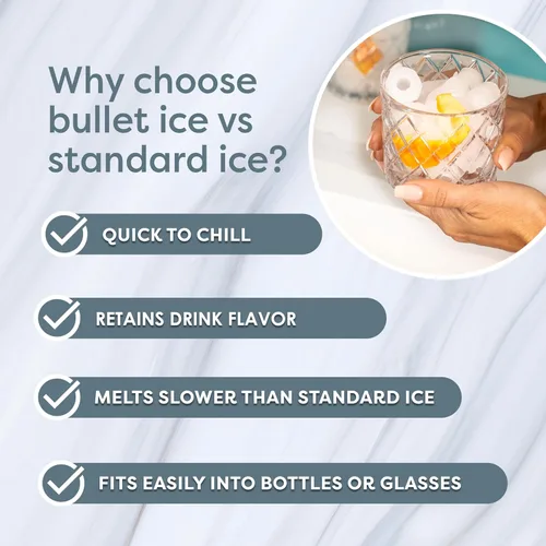 Miniatura 5 de Igloo Máquina de hielo de encimera autolimpiante, compacta y portátil, crea 26 libras por día, 8 piezas listas cada 7-8 minutos, incluye pala