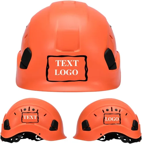 Miniatura 35 de Casco de seguridad personalizado para construcción Casco de trabajo de seguridad con suspensión de trinquete ajustable de ala completa con carcasa