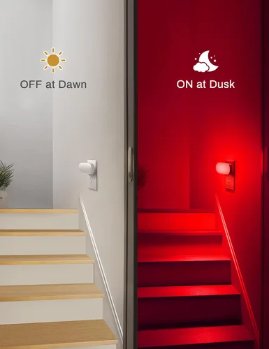 Miniatura 4 de DORESshop Luces nocturnas RGB de 120 V enchufables a la pared, luz nocturna LED de 0.7 W para habitación de niños, luz nocturna de baño, luces
