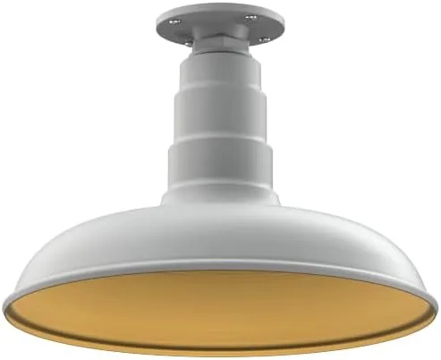 Miniatura 29 de Steel Lighting Co. Malibu - Lámpara colgante Montaje en techo Domo de 14 pulgadas vástago de 12 pulgadas Estilo de granja de acero Rojo
