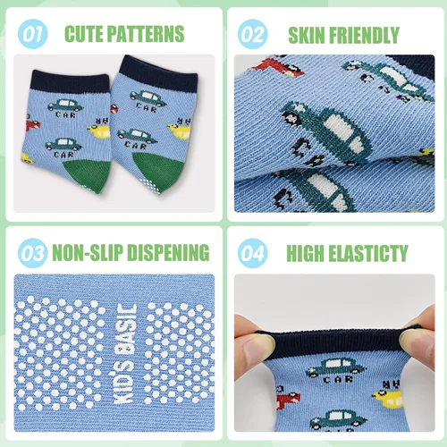 Miniatura 2 de Tphon Calcetines antideslizantes para niños y niñas de 0 a 7 años