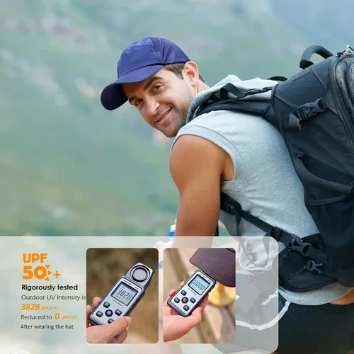 Miniatura 6 de Gorra de béisbol impermeable para hombre, sombrero de lluvia plegable para correr, al aire libre
