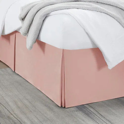 Miniatura 35 de Nestl Falda de cama individual blanca – Falda de cama de tamaño individual de 14 pulgadas de caída – Faldas de cama de microfibra cepillada – Falda
